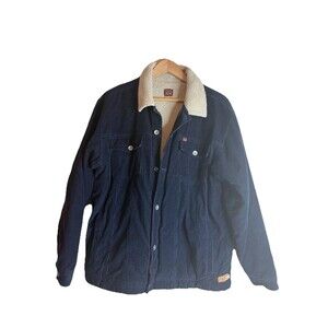 Vtg Y2K Quiksilver Tested By Time Corduroy Sherpa Surfer/Skater Jacket L